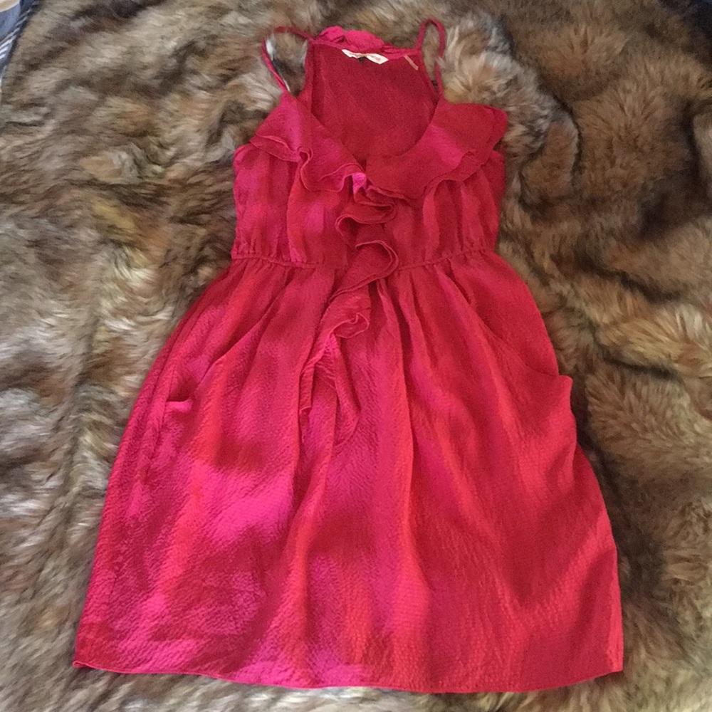 Rebecca Taylor ruffle silk dress